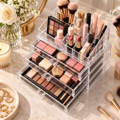 HANDYVARO® Clear Makeup Organizer with Drawers