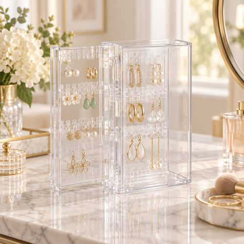 HANDYVARO® Clear Earring Storage Case