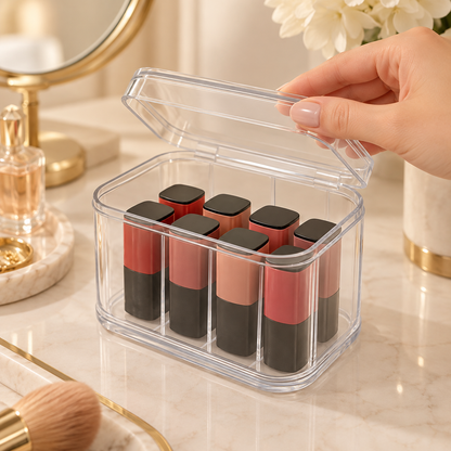 HANDYVARO® Clear Lipstick Storage Box with Lid