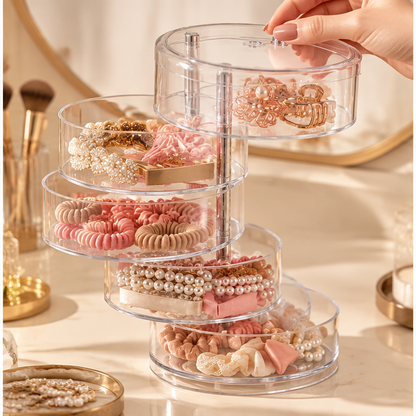 HANDYVARO® Clear Five-Tier Hair Accessory Organizer