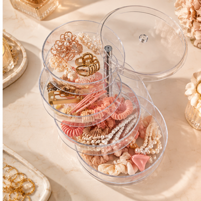 HANDYVARO® Clear Five-Tier Hair Accessory Organizer