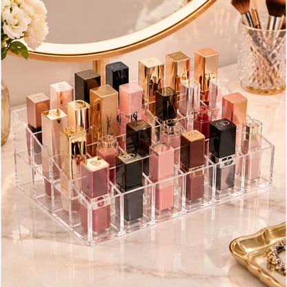 HANDYVARO® Clear Compartment Lipstick Organizer